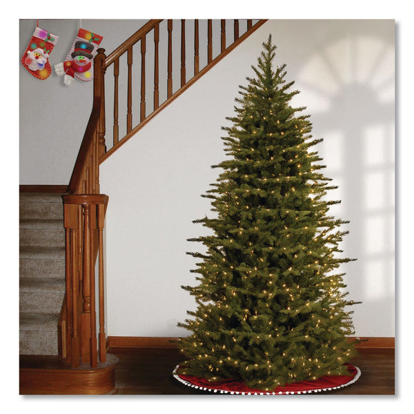 National Tree Company® Pre-Lit Nordic Spruce Slim Tree, 44" x 44" x 78", Green Tree, Green Tree Stand (NTTPENS132165) Each