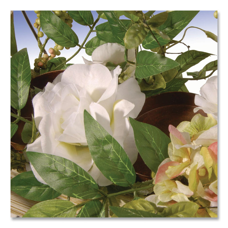 National Tree Company® Spring Candleholder Table Decoration, 9" x 22" x 9", Cream (NTTRASBE030146B) Each