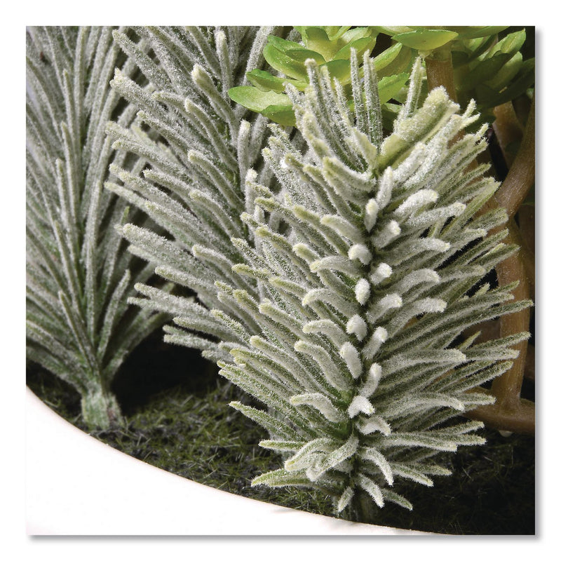 National Tree Company® Spring Potted Plant, 8" x 8" x 8", Green Plant, White Pot (NTTRASXF169W) Each