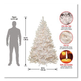 National Tree Company® Pre-Lit Winchester Pine Tree, 52" x 52" x 78", White Tree, White Tree Stand (NTTWCHW730065) Each