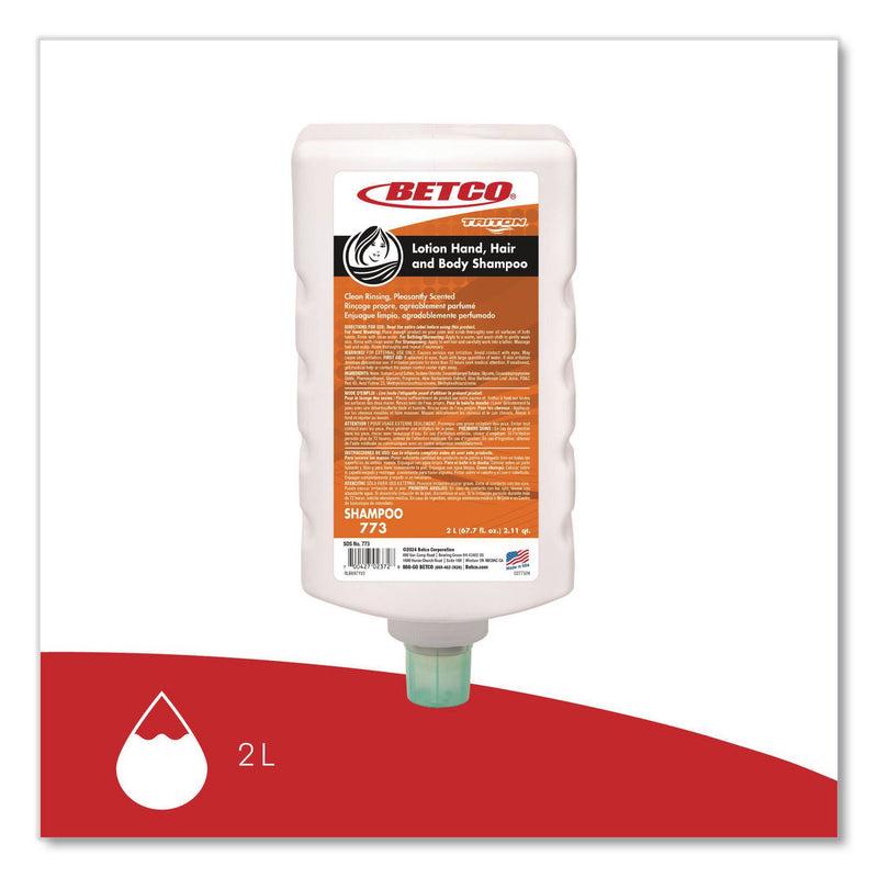 Betco® Lotion Hand, Hair and Body Shampoo, Mandarin Grapefruit Scent, 2 L Bottle, 6/Carton (BET7736200) Case of 6
