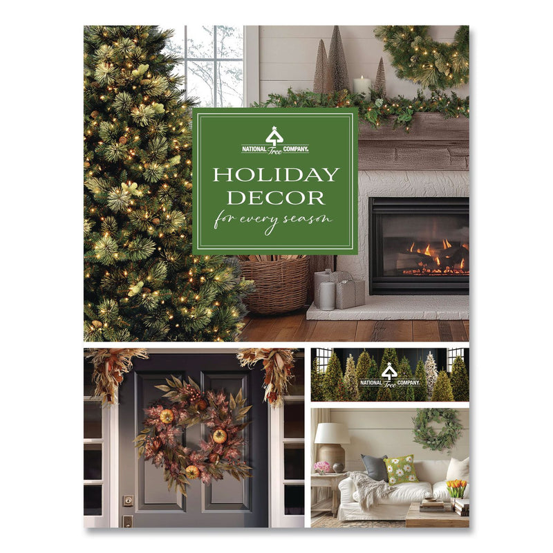 National Tree Company® Pre-Lit Crestwood Spruce Wreath, AC Powered, Clear Incandescent Lights, 36" Diameter x 5"h, Green (NTTCW730636W1) Each