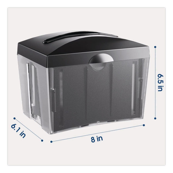 Morcon Tissue Valay Table Top Napkin Dispenser, 6 x 6.5 x 8, Black (MORNT222) Each