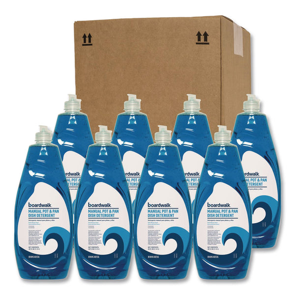 Boardwalk® Manual Pot and Pan Dish Detergent, Fresh Breeze Scent, 38 oz Bottle, 8/Carton (BWK4856) Case of 8