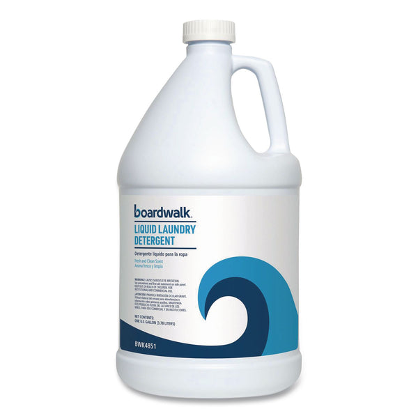 Boardwalk® Liquid Laundry Detergent, Fresh and Clean Scent, 1 gal Bottle, 4/Carton (BWK4851) Case of 4