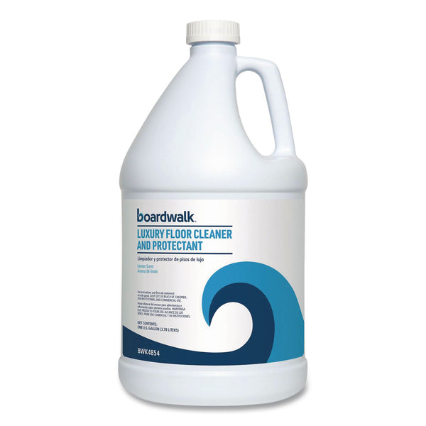 Boardwalk® Luxury Floor Cleaner and Protectant, Lemon Scent, 1 gal Bottle, 4/Carton (BWK4854) Case of 4