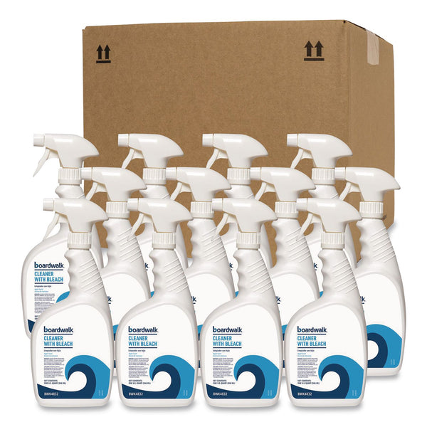 Boardwalk® Cleaner with Bleach, Apple Scent, 32 oz Bottle, 12/Carton (BWK4832) Case of 12