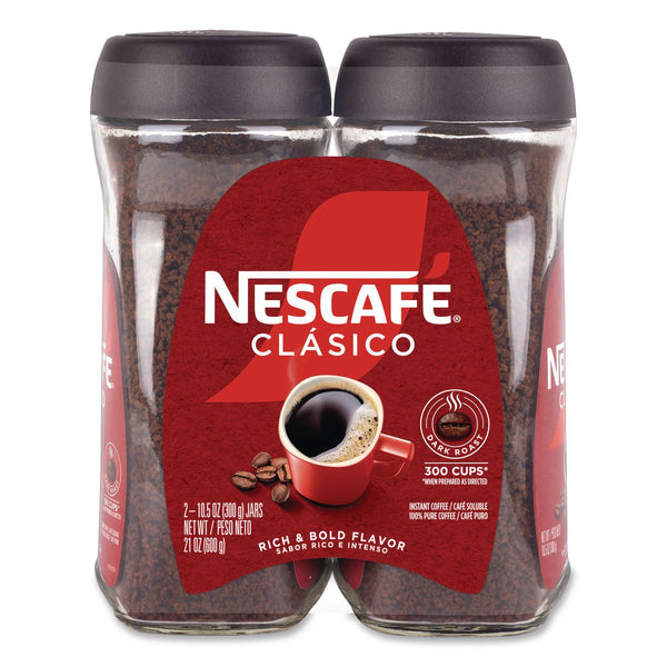 Nescafé® Clasico Dark Roast Instant Coffee, 21 oz Jar, 2/Carton (GRR22002635) Case of 2