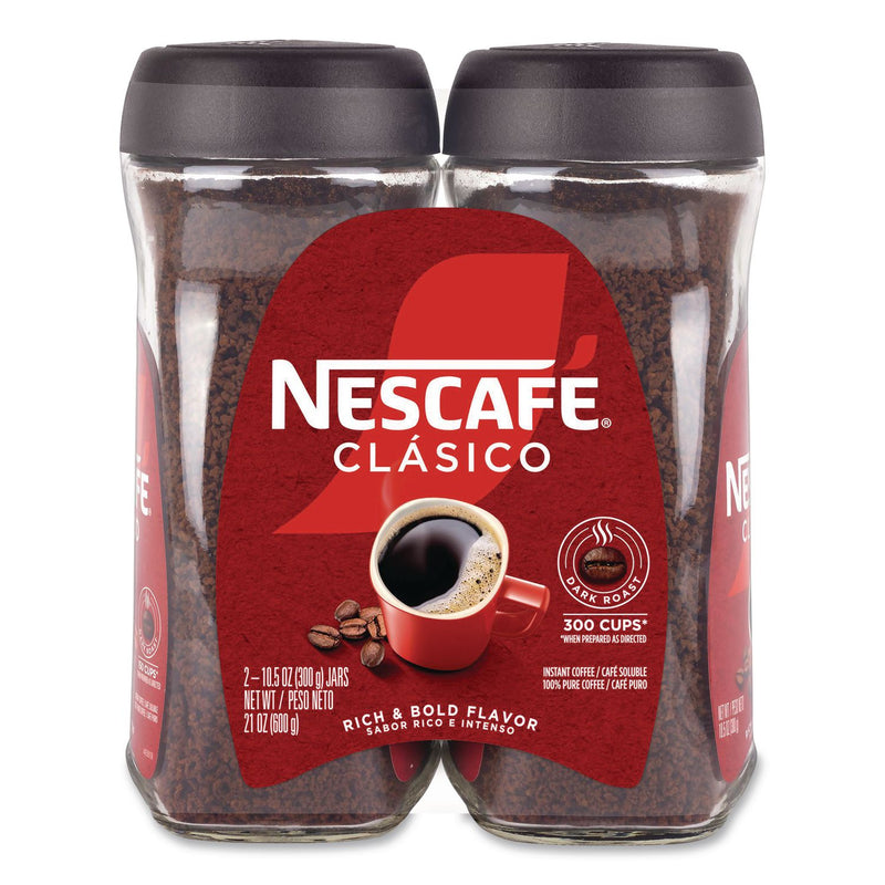 Nescafé® Clasico Dark Roast Instant Coffee, 21 oz Jar, 2/Carton (GRR22002635) Case of 2