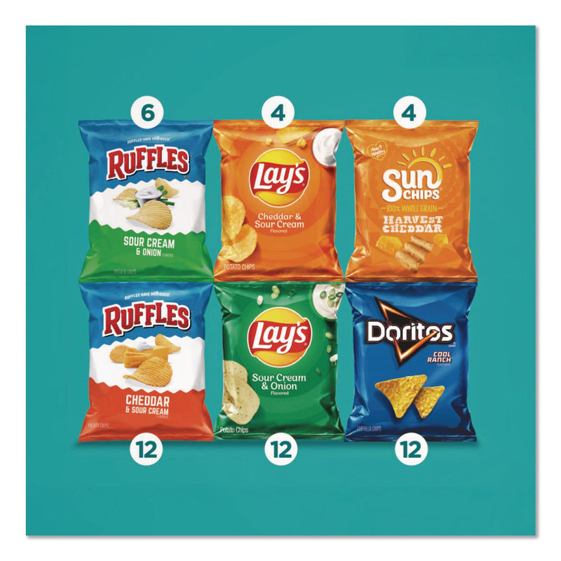 Frito-Lay Cool and Tangy Mix Variety Pack, Assorted Flavors, 1 oz Bags, 50 Bags/Carton (GRR22002669) Case of 50