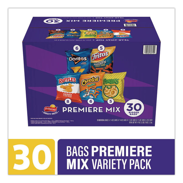 Frito-Lay Premiere Mix Variety Pack, Assorted Flavors, Assorted Sizes, 30 Bags/Carton (GRR22002670) Case of 30