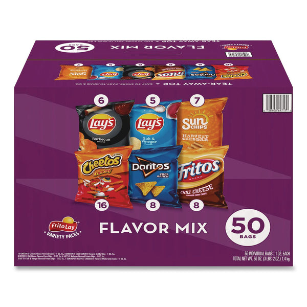 Frito-Lay Flavor Mix Variety Pack, Assorted Flavors, 1 oz Bag, 50 Bags/Carton (GRR22002671) Case of 50