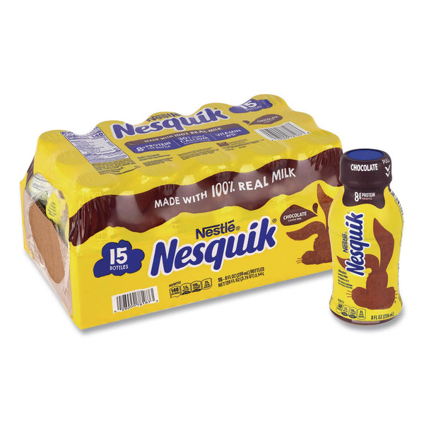 Nestlé® Nesquik Chocolate Lowfat Milk, 8 oz Bottle, 15/Carton (GRR22002681) Case of 15