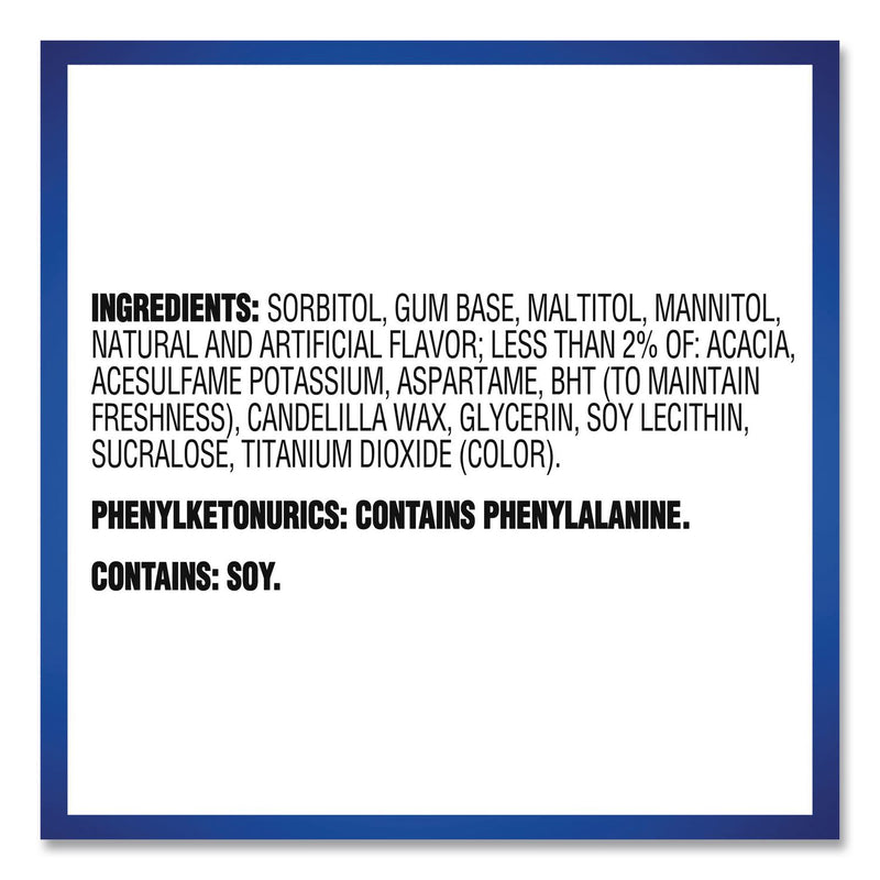 Dentyne Ice® Sugarless Gum, Peppermint Flavor, 16 Pieces/Pack, 12 Packs/Carton (GRR22002647) Case of 12