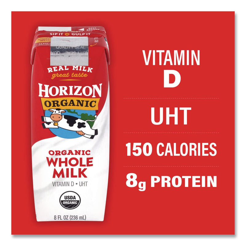 Horizon Organic Shelf-Stable Whole Milk Boxes, 8 oz Box, 18/Carton (GRR22002680) Case of 18