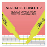 Sharpie® Tank Style Highlighters, Fluorescent Yellow Ink, Chisel Tip, Yellow Barrel, 4/Carton (SAN1770694) Pack of 4