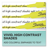 Sharpie® Tank Style Highlighters, Fluorescent Yellow Ink, Chisel Tip, Yellow Barrel, 2/Pack (SAN25162PP) Pack of 2