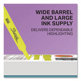 Sharpie® Tank Style Highlighters, Fluorescent Yellow Ink, Chisel Tip, Yellow Barrel, 4/Carton (SAN1770694) Pack of 4