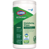 Clorox® CloroxPro EcoClean Disinfecting Wipes, 1-Ply, 7 x 8, Unscented, White, 3/Carton (CLO60787CT) Case of 3