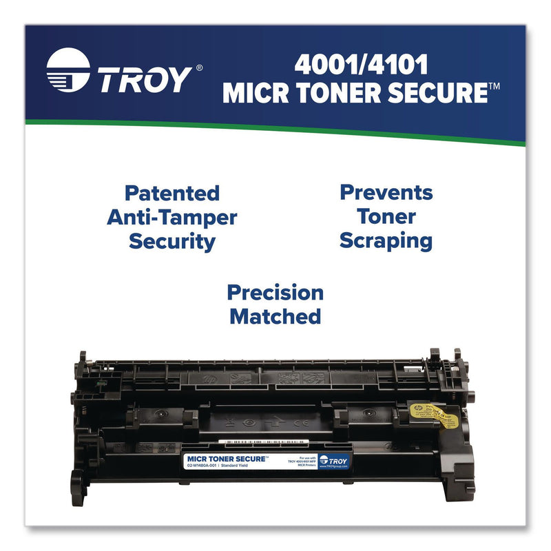 TROY® 02W1480A001 W1480X, High-Yield MICR Toner, Alternative for HP 02-W1480X-001, Black (TRS02W1480A001) Each