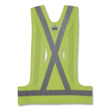 ergodyne® GloWear 8142BA Type O Class 1 Breakaway Hi-Vis Safety Vest, Polyester, Large/X-Large, Lime (EGO27021) Each