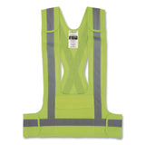 ergodyne® GloWear 8142BA Type O Class 1 Breakaway Hi-Vis Safety Vest, Polyester, Large/X-Large, Lime (EGO27021) Each
