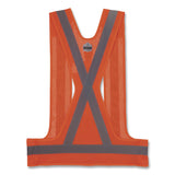 ergodyne® GloWear 8142BA Type O Class 1 Breakaway Hi-Vis Safety Vest, Polyester, Small/Medium, Orange (EGO27022) Each