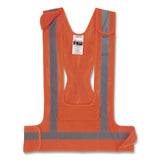 ergodyne® GloWear 8142BA Type O Class 1 Breakaway Hi-Vis Safety Vest, Polyester, Small/Medium, Orange (EGO27022) Each