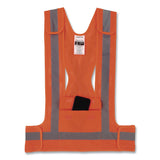 ergodyne® GloWear 8142BA Type O Class 1 Breakaway Hi-Vis Safety Vest, Polyester, Small/Medium, Orange (EGO27022) Each