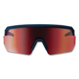 ergodyne® Skullerz AEGIR Color Enhancing Anti-Scratch and Enhanced Anti-Fog Safety Glasses with Mirror Lens, Matte Blue Frame, Red Lens (EGO55230) Each
