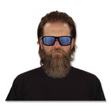 ergodyne® Skullerz SIXTEN Anti-Scratch/Enhanced Anti-Fog Safety Glasses w/Side Shield, Polarized Mirrored Lens, Translucent Smoke, Blue (EGO58240) Each