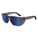 ergodyne® Skullerz SIXTEN Anti-Scratch/Enhanced Anti-Fog Safety Glasses w/Side Shield, Polarized Mirrored Lens, Translucent Smoke, Blue (EGO58240) Each