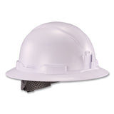 ergodyne® Skullerz 8963 Full Brim Class E Safety Helmet, 6-Point Rachet Suspension, Full Brim, White (EGO60540) Each