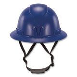ergodyne® Skullerz 8963 Full Brim Class E Safety Helmet, 6-Point Rachet Suspension, Full Brim, Blue (EGO60543) Each