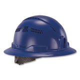 ergodyne® Skullerz 8964 Full Brim Class C Safety Helmet, 6-Point Ratchet Suspension, Blue (EGO60563) Each