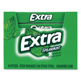 Wrigley's® Extra Spearmint Sugar-Free Gum, Spearmint, 15 Sticks/Pack, 10 Packs/Carton (GRR22002638) Case of 10