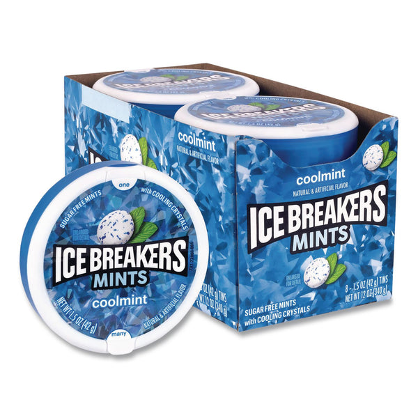 ICE BREAKERS Sugar-Free Cool Mints, Coolmint, 1.5 oz Tin, 8 Tins/Carton (GRR22002642) Case of 8