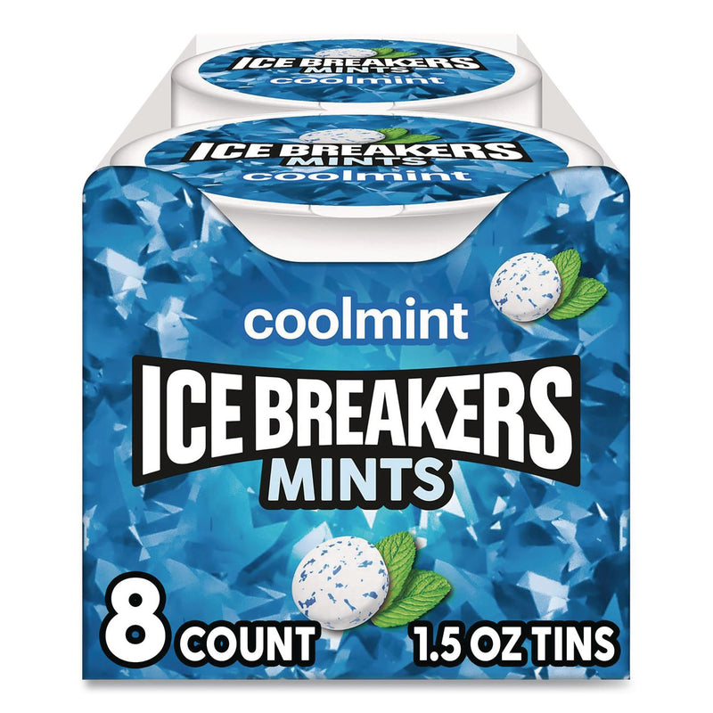 ICE BREAKERS Sugar-Free Cool Mints, Coolmint, 1.5 oz Tin, 8 Tins/Carton (GRR22002642) Case of 8