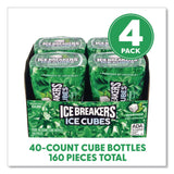 ICE BREAKERS Ice Cubes Spearmint Sugar-Free Gum, Spearmint, 40 Cubes/Bottle, 4 Bottles/Carton (GRR22002651) Case of 4