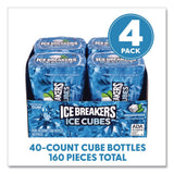 ICE BREAKERS Ice Cubes Peppermint Sugar-Free Gum, Peppermint, 40 Cubes/Bottle, 4 Bottles/Carton (GRR22002645) Case of 4