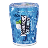 ICE BREAKERS Ice Cubes Peppermint Sugar-Free Gum, Peppermint, 40 Cubes/Bottle, 4 Bottles/Carton (GRR22002645) Case of 4