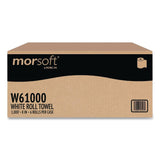 Morcon Tissue Morsoft Universal Roll Towels, 1-Ply, 8" x 1,000 ft, White, 6 Rolls/Carton (MORW61000) Case of 6