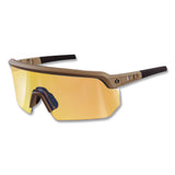 ergodyne® Skullerz AEGIR Color Enhancing Anti-Scratch and Enhanced Anti-Fog Safety Glasses with Mirror Lens, Matte Desert Frame, Yellow (EGO55232) Each