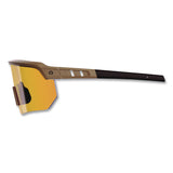 ergodyne® Skullerz AEGIR Color Enhancing Safety Glasses with Mirrored Lenses, Matte Desert Nylon Frame, High Contrast Yellow Lens (EGO55212) Each
