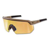 ergodyne® Skullerz AEGIR Color Enhancing Safety Glasses with Mirrored Lenses, Matte Desert Nylon Frame, High Contrast Yellow Lens (EGO55212) Each