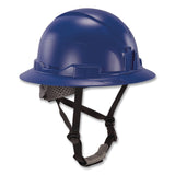 ergodyne® Skullerz 8963 Full Brim Class E Safety Helmet, 6-Point Rachet Suspension, Full Brim, Blue (EGO60543) Each