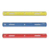 Westcott® Plastic Ruler, Standard/Metric, 12" Long, Randomly Assorted Colors (ACM10526) Each