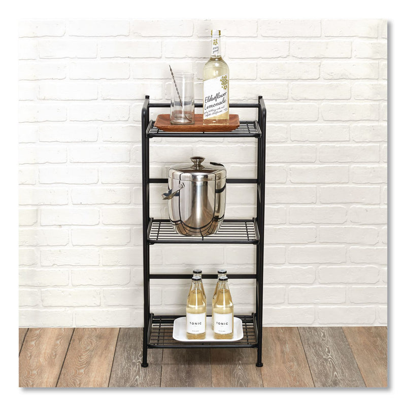 Advantus FlipShelf Three-Shelf Unit, 14.5w x 12d x 30.5h, Black (AVT2431834) Each