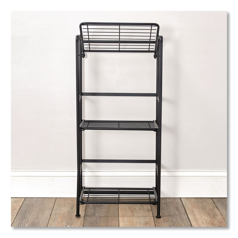 Advantus FlipShelf Three-Shelf Unit, 14.5w x 12d x 30.5h, Black (AVT2431834) Each