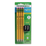Dixon® Ticonderoga My First Wooden Pencil, HB (#2), Black Lead, Yellow Barrel, 4/Pack (DIX33309) Pack of 4